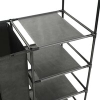 Kledingrek 87x44x158 cm staal en ongeweven stof zwart 4