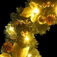 Kerstslinger met LED-lampjes 2,7 m PVC groen 6