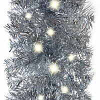 Kerstslinger met LED-lampjes 10 m zilverkleurig 3
