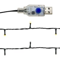 Kerstslinger met LED-lampjes 10 m zilverkleurig 7