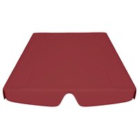 Vervangingsluifel voor schommelbank 150/130x105/70 cm wijnrood 4