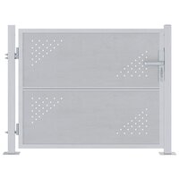 Tuinpoort met slot Zilver 85 x 70 cm Roestvrij staal 2