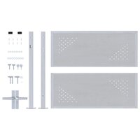 Tuinpoort met slot Zilver 85 x 70 cm Roestvrij staal 9