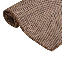 Buitenkleed platgeweven 120x170 cm bruin 3