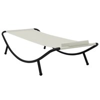 Tuinbed 200x90 cm staal cr&amp;egrave;me 2