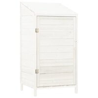 Tuinschuur 55x52x112 cm massief vurenhout wit 2