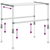 Droogrek 83x(50-55)x(40-85) cm aluminium 6