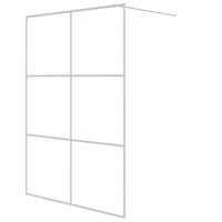 Inloopdouchewand 140x195 cm transparant ESG-glas wit 2