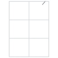 Inloopdouchewand 140x195 cm transparant ESG-glas wit 3