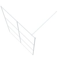 Inloopdouchewand 140x195 cm transparant ESG-glas wit 5