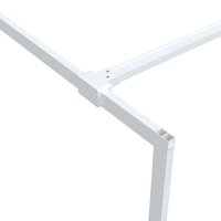 Inloopdouchewand 140x195 cm transparant ESG-glas wit 6