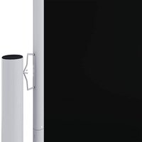 Windscherm uittrekbaar 117x1200 cm zwart 3
