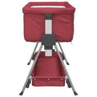 Babybox met matras linnen rood 5