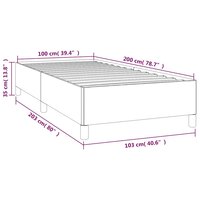 Bedframe zonder matras 100x200 cm stof zwart 9