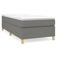 Boxspring bed 90x190 cm stof donkergrijs 2