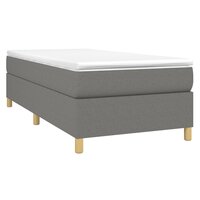 Boxspring bed 90x190 cm stof donkergrijs 3