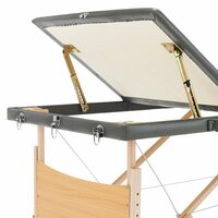 Massagetafel met 3 zones 186x68 cm houten frame antraciet 7