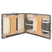 Massagetafel met 3 zones 186x68 cm houten frame antraciet 8