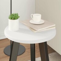 Tafelblad &amp;Oslash; 30 x 1,5 cm Rond Bewerkt hout Wit 4