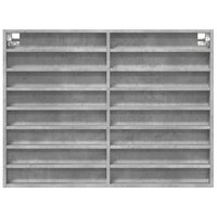 Vitrinekast 100x8,5x75 cm bewerkt hout betongrijs 4