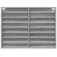 Vitrinekast 100x8,5x75 cm bewerkt hout grijs sonoma eikenkleur 4