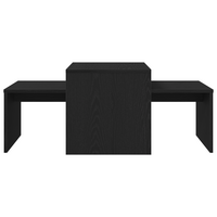 Nesttafels Zwart Eiken 100 x 48 x 40 cm Bewerkt hout 5