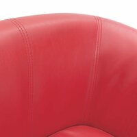 Kuipstoel kunstleer rood 6
