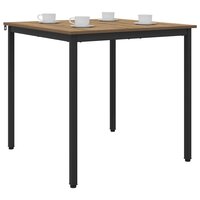 Eettafels 80 x 80 x 75 cm Bewerkt hout Artisanaal eiken 3