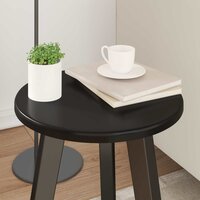 Tafelblad &amp;Oslash; 30 x 1,5 cm Rond Bewerkt hout Zwart 4