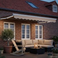 Elektrisch Uittrekbaar Zonnescherm Beige 3,5 x 2 m 3
