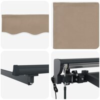 Elektrisch Uittrekbaar Zonnescherm Beige 3,5 x 2 m 7