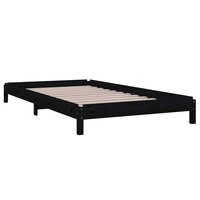 Bed stapelbaar 80x200 cm massief grenenhout zwart 5