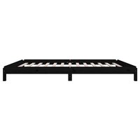 Bed stapelbaar 80x200 cm massief grenenhout zwart 7