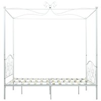 Hemelbedframe metaal wit 120x200 cm 4