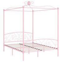 Hemelbedframe metaal roze 180x200 cm 2