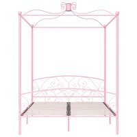 Hemelbedframe metaal roze 180x200 cm 3