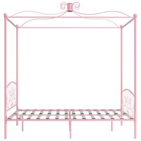 Hemelbedframe metaal roze 180x200 cm 4