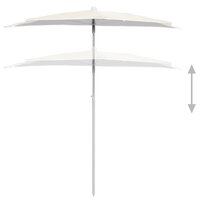Parasol half met paal 180x90 cm zandkleurig 4