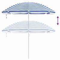 Tuinparasol 263 x 263 x 272 cm 170T polyester Blauw en Wit 7