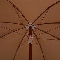 Parasol met stalen paal 240 cm taupe 4