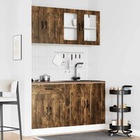 4-delige Keukenkastenset Kalmar bewerkt hout gerookt eiken 3