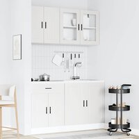 4-delige Keukenkastenset Porto bewerkt hout wit 3