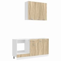 Keukenblok LYON 5 st Sonoma Eiken Bewerkt hout 2