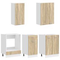 Keukenblok LYON 5 st Sonoma Eiken Bewerkt hout 3