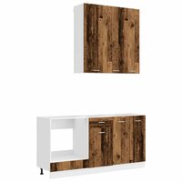 Keukenblok LYON 5 st Oud hout Bewerkt hout 2