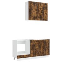 Keukenblok KALMAR 5 st Gerookt eiken Bewerkt hout 2