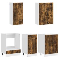 Keukenblok KALMAR 5 st Gerookt eiken Bewerkt hout 3