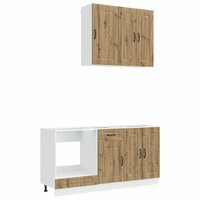 Keukenblok KALMAR 5 st Artisanaal eiken Bewerkt hout 2