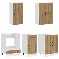 Keukenblok KALMAR 5 st Artisanaal eiken Bewerkt hout 3