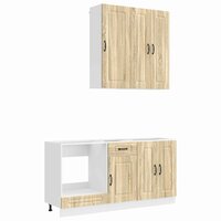 Keukenblok KALMAR 5 st Sonoma Eiken Bewerkt hout 2
